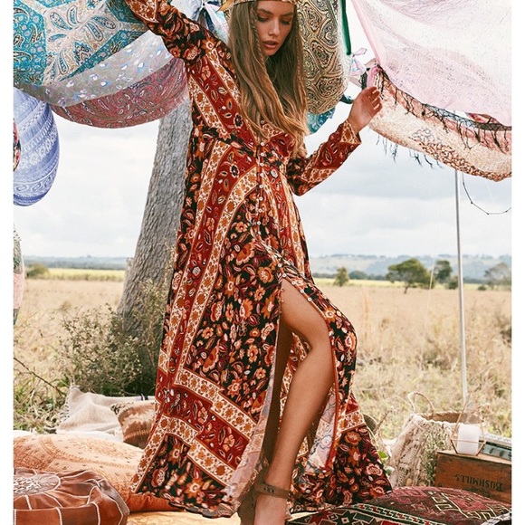 Spell Dresses & Skirts - Spell Lolita 70s Rust Gown!